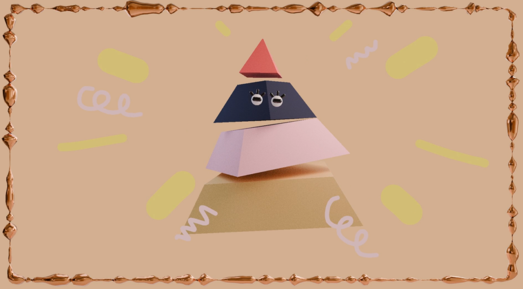 animatie van een piramide